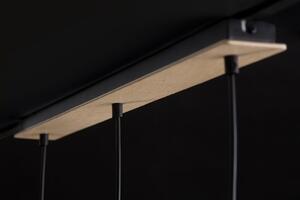 Emibig ATLAS 3 | stropné svietidlo z kovu a dreva Farba: Čierna
