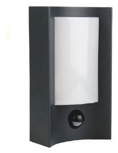 ACA DECOR Vonkajšie nástenné LED svietidlo MIRANDE GREY 7W/230V/3000K/350Lm/170°/IP54,PIR senzor, tmavo šedé