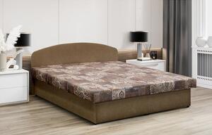 Čalúnená posteľ Anja 160x200, hnedá, vrátane matraca