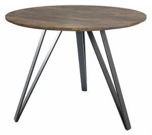Jedálenský stôl Tetis, priemer 100 cm, orech / čierna