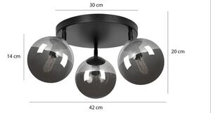 Emibig TOFI 3A | stropné svietidlo so sklenenými guľami Farba: Čierna / mix