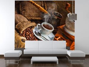 Gario Fototapeta Kávový svet Veľkosť: 268 x 100 cm, Materiál: Latexová