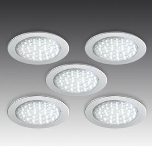 R 68-LED vstavané bodové svietidlá v nerezovom vyhotovení, sada 5 ks