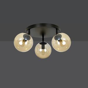 Emibig TOFI 3A | stropné svietidlo so sklenenými guľami Farba: Čierna / transparentná
