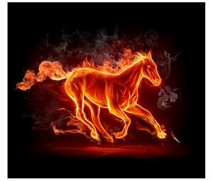 Gario Fototapeta Ohnivý kôň Veľkosť: 200 x 135 cm, Materiál: Latexová