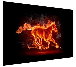Gario Fototapeta Ohnivý kôň Veľkosť: 268 x 240 cm, Materiál: Latexová