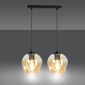 Emibig ISTAR 2 | dizajnová sklenená závesná lampa Farba: Čierna / medová