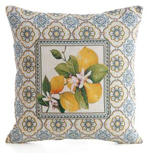 GOBELÍNOVÁ DEKORAČNÁ OBLIEČKA NA VANKÚŠ LEMON1 45X45 CM VZOROVANÁ