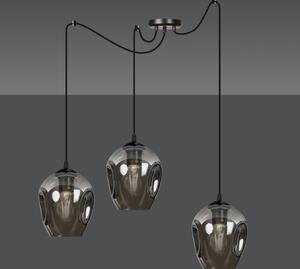 Emibig LEVEL 3 | dizajnová káblová závesná lampa Farba: Čierna / medová