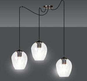 Emibig LEVEL 3 | dizajnová káblová závesná lampa Farba: Čierna / mix