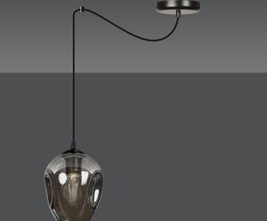 Emibig LEVEL 1 | dizajnová káblová závesná lampa Farba: Čierna / transparentná