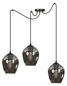 Emibig LEVEL 3 | dizajnová káblová závesná lampa Farba: Čierna / transparentná