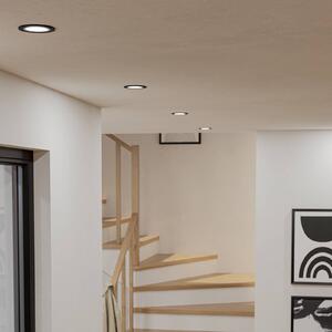 EGLO connect inteligentné LED svietidlo Carosso-Z, Ø 9 cm, čierne, Čierna, Obývacia izba / jedáleň, Hliník, Moderný, Zapustené stropné svietidlo