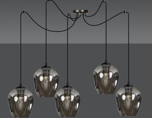 Emibig LEVEL 5 | dizajnová káblová závesná lampa Farba: Čierna / transparentná