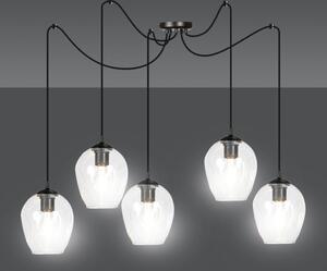 Emibig LEVEL 5 | dizajnová káblová závesná lampa Farba: Čierna / mix