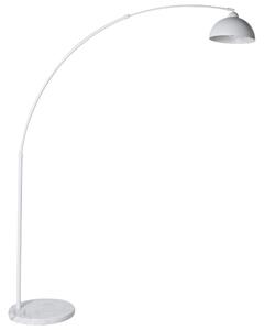Stojaca lampa biela mramorový podstavec kovová konštrukcia nastaviteľné tienidlo moderný štýl obývacia izba spálňa