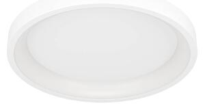 EGLO connect Smart-LED stropné svietidlo Loretello-Z, okrúhle, biele, Biela / opálová, Obývacia izba / jedáleň, kov, Moderný, Závesné svietidlo