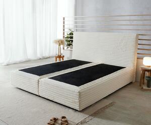 DELIFE Boxspring posteľ Dream-Well plyšový manšester béžová 180×200 cm
