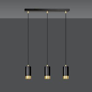 Emibig FUMIKO 3 | dizajnová závesná lampa Farba: Čierna / Zlatá