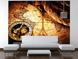 Gario Fototapeta Stará mapa sveta Veľkosť: 200 x 135 cm, Materiál: Latexová