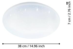 EGLO connect stropné svietidlo Totari-Z, Ø38cm, 19W, kryštálový efekt, Biela / opálová, Obývacia izba / jedáleň, Plast, Moderný, Závesné svietidlo