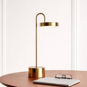 Dyberg Larsen stolová LED lampa na akumulátor MOOVELIGHT, mosadz, 35 cm, Mosadz / zlato, Obývacia izba / jedáleň, kov, Dizajn, Stojacie svietidlo
