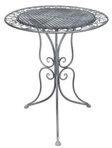 DEMA Záhradný stôl kovový 60 cm Provence, sivý