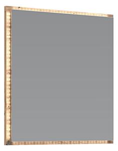 Nástenné zrkadlo Pulcro, 60 cm, strieborná / dub artisan