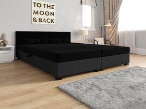 Americká posteľ s úložným priestorom 180x200 ROSIE 15 - čierna / tmavo šedá