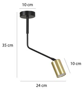 Emibig VERNO 1 | dizajnová stropná lampa Farba: Čierna