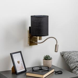 Brilagi - LED Nástenná lampa NUBILA 1xE27/25W/230V + LED/3W mosadz/čierna