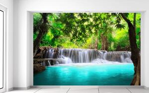 Gario Fototapeta Nádherný vodopád v Thajsku Veľkosť: 200 x 135 cm, Materiál: Latexová