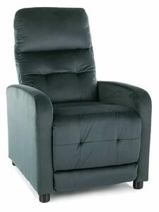 Polohovacie kreslo Lennox Velvet, zelená
