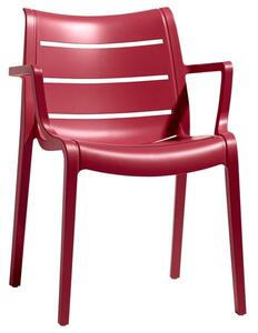 Plastová jedálenská stolička Suri červená