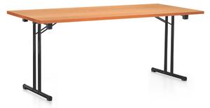 Skladací stôl 180 x 80 cm, čierna podnož, buk