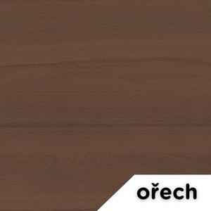 Výškovo nastaviteľný stôl OfficeTech Strong 180 x 80 cm, čierna podnož, orech