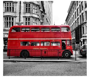 Fototapeta Červený londýnsky autobus Materiál: Samolepiaca, Rozmery: 268 x 240 cm