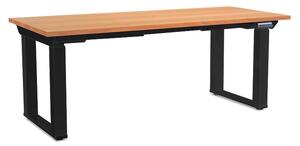 Výškovo nastaviteľný stôl OfficeTech Strong 180 x 80 cm, čierna podnož, buk