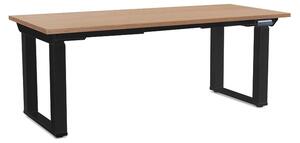 Výškovo nastaviteľný stôl OfficeTech Strong 180 x 80 cm, čierna podnož, dub
