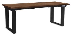Výškovo nastaviteľný stôl OfficeTech Strong 180 x 80 cm, čierna podnož, dub silverjack