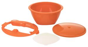 Börner Multimaker - plne farebný: Miska a veko s tesniacim ventilčekom, odkvapkávačom a Multipatom Farba: Oranžová