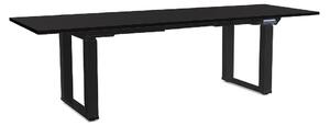 Výškovo nastaviteľný stôl OfficeTech Strong 240 x 80 cm, čierna podnož, čierna