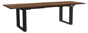 Výškovo nastaviteľný stôl OfficeTech Strong 240 x 80 cm, čierna podnož, dub silverjack