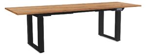 Výškovo nastaviteľný stôl OfficeTech Strong 240 x 80 cm, čierna podnož, dub kraft