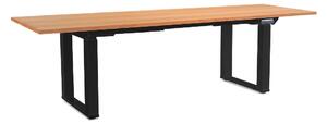 Výškovo nastaviteľný stôl OfficeTech Strong 240 x 80 cm, čierna podnož, buk