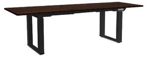 Výškovo nastaviteľný stôl OfficeTech Strong 240 x 80 cm, čierna podnož, wenge