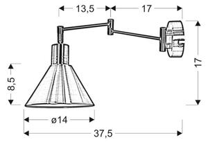 Nástenná lampa COPENHAGEN 1xE14/40W/230V