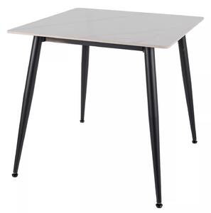 Jedálenský stôl 80x80 JUSEF - biely / čierny
