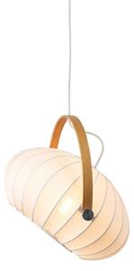 Halo Design 746347 - Závesné svietidlo s lankom DC 1xE27/40W/230V pr. 40 cm biela/dub