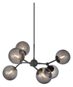 Halo Design 738823 - Luster na lankách ATOM 6xG9/28W/230V pr. 57 cm čierna/k. čierna